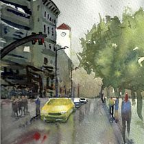 Paisajes urbanos, y no tan urbanos, en acuarela. Un projet de Art urbain , et Dessin de Teresa Canyelles Isern - 03.05.2020