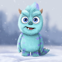 First snow of James P. Sullivan. Character Design, Digital Drawing, Digital Illustration, and Digital Painting project by Sara Wavreille - 06.03.2020
