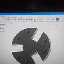 Mi Proyecto del curso: Tope para plato de garras del torno. 3D Design projeto de Ernesto Solares - 03.05.2020