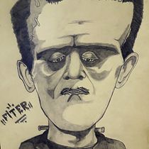 Mi Proyecto del curso: Retrato en caricatura con grafito. Esboçado projeto de fiteron - 02.05.2020