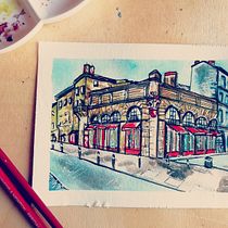 My project in Architectural Sketching with Watercolor and Ink course. Ilustração arquitetônica projeto de Sabina Lucchin - 03.05.2020