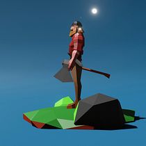 Mi Proyecto del curso: Modelado de personajes low poly para videojuegos  Ein Projekt aus dem Bereich 3D, Design von 3-D-Figuren und Traditionelle Illustration von Lucas Etcheverry - 03.05.2020