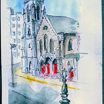 My project in Architectural Sketching with Watercolor and Ink course. Arquitetura, e Pintura em aquarela projeto de matthew_franck - 03.05.2020