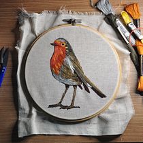Meu projeto do curso: Pintar com linha: técnicas de ilustração têxtil. Bordado projeto de Rosana Braga - 24.05.2020