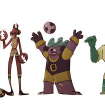 My project in Illustrated Characters fc: Los cuatro futbolistas monstruosos.. Character Design project by suzetteimaginografo - 05.03.2020