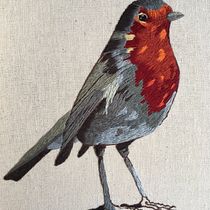 Otro petirrojo en cuarentena!. Embroider project by inevanp - 05.04.2020