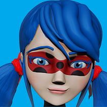 Mi Proyecto del curso: LadyBug Marinette. Projekt z dziedziny 3D użytkownika Jaime Saul Meneses Cruz - 18.05.2020