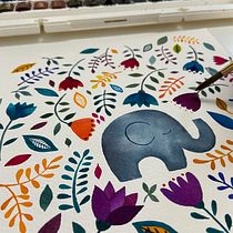 Mi Proyecto del curso: Creación de marca basada en tus propios estampados. Ilustração tradicional, Ilustração botânica, Ilustração infantil, Pattern Design, Pintura, e Pintura em aquarela projeto de Mariana Om - 06.05.2020