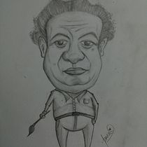 Mi Proyecto del curso: Retrato en caricatura con grafito. Esboçado projeto de Pana Mera - 06.05.2020