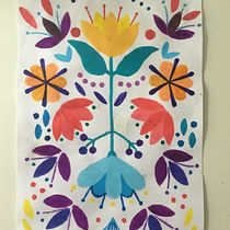 My project in Introduction to Floral Illustration with Acrylic course. Pintura Acrílica projeto de faustiha - 06.05.2020
