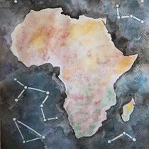 "African Skies": My project in Modern Watercolor Techniques course. Un progetto di Creatività e Pittura ad acquerello di Olga Sotiriadou - 06.05.2020