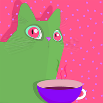 ¿Natasha, es té lo que estás bebiendo?. Digital Drawing project by Alma Laura Hernández Mendoza - 05.06.2020