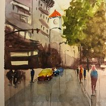 Mi Proyecto del curso: Paisajes urbanos en acuarela. Un projet de Art urbain de mcmassucco - 06.05.2020