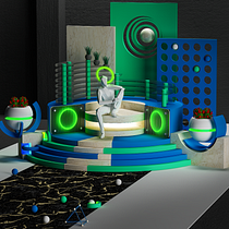 My project in Abstract Compositions with Cinema 4D course. Een project van 3D,  3D-ontwerp, Retoucheren van foto's y Grafisch ontwerp van Chris Ivan Paquilit - 07.05.2020