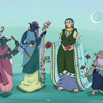 Elfas orientales, fábrica de personajes ilustrados. Character Design project by maialenporroy - 05.07.2020