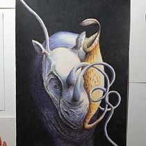 Sumatran Rhino and Nepenthes in Chiaroscuro. Un projet de Dessin artistique de Stephanie Kilgast - 07.05.2020