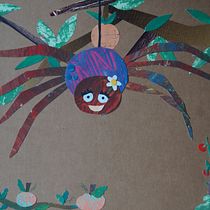 La araña Nemesia. Colección Cantos y cuentos de la hortaliza. De mi autoría.. Traditional illustration project by Isabel Padilla Ortiz - 05.24.2020