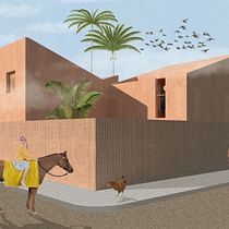 My project in Architectural Visualization Using Digital Collage course. Un projet de Modélisation 3D, Illustration architecturale, Architecture, Conception 3D , et Dessin numérique de clara.dorfi - 30.05.2020