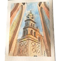 Mi Proyecto del curso: Dibujo arquitectónico con acuarela y tinta. Arquitetura, Arte urbana, Pintura em aquarela, e Sketchbook projeto de Tania Espada - 08.05.2020