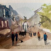 Mi Proyecto del curso: Paisajes urbanos en acuarela Ein Projekt aus dem Bereich Architektur, Urban Art und Aquarellmalerei von Viviana Rojas - 09.05.2020