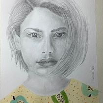 Mi Proyecto del curso: Retrato con lápiz, técnicas de color y Photoshop. Artes plásticas, Desenho, e Desenho de retrato projeto de Lourdes Barroso - 09.05.2020