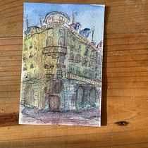 My project in Architectural Sketching with Watercolor and Ink course. Watercolor Painting project by colepcorper - 05.09.2020