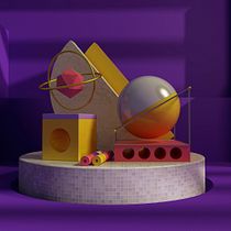 Mi Proyecto del curso: Composiciones abstractas con Cinema 4D. Een project van 3D,  Art direction,  Ontwerp,  3D-ontwerp, 3D-karakterontwerp y  3D-modellering van Junior Pabon - 10.05.2020