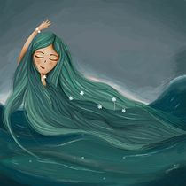 La mujer del agua. Un proyecto de Ilustración infantil de Melissa Moreno Hernandez - 10.05.2020