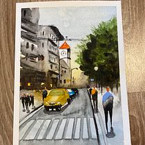 Mi Proyecto del curso: Paisajes urbanos en acuarela Ein Projekt aus dem Bereich Aquarellmalerei von camellossinjorobas - 11.05.2020