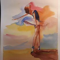 Mi Proyecto del curso: Anatomía a la acuarela_Bailarina Ein Projekt aus dem Bereich Artistische Zeichnung von Amparo Espinosa Martín - 11.05.2020