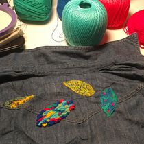 Juego de puntadas creando un diseño colorido. Un projet de Broderie , et Couture de M. Ines Sant Comaleras - 11.05.2020