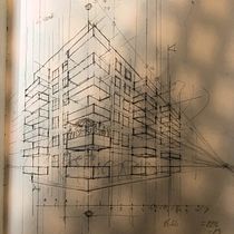My first perspective drawing... . Pencil Drawing project by Michael Hammond - 05.11.2020