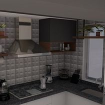 Cocina funcional y minimalista con estilo.. Een project van Interactief ontwerp van lauana fierro - 12.05.2020