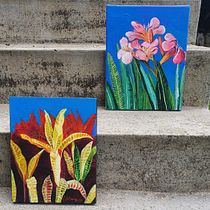 My project in Botanical Painting with Acrylic course. Acr, lic Painting, and Pattern Design project by Nini Marini - 05.12.2020