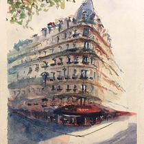My project in Architectural Sketching with Watercolor and Ink course. Architecture project by RuRu Kenrick - 05.12.2020