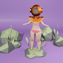 Mi Proyecto del curso: Modelado de personajes low poly para videojuegos  Ein Projekt aus dem Bereich 3D und 3-D-Modellierung von Isabel Paredes - 12.05.2020