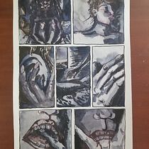 Single Watercolor Comic Page. Comic project by Donyae Coles - 05.13.2020
