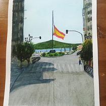 Mis primeros paisajes urbanos. Seguiré practicando para simplificar mucho más. Un millón de gracias, Daniel!. Un projet de Aquarelle de Patricia - 13.05.2020
