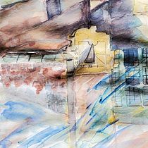 My project in Architectural Sketching with Watercolor and Ink course. Pintura em aquarela projeto de brencomo - 04.08.2020