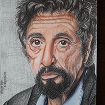 Mi Proyecto del curso:  Retrato realista con lápices de colores Al Pacino.. Pencil Drawing project by Victoria Montiel - 05.15.2020