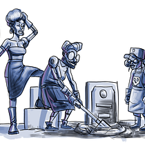 Las enterradoras bionicas. Comic project by Ficci Orama - 06.15.2020