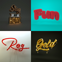 Mi Proyecto del curso: Lettering 3D: modelado y texturizado con Cinema 4D. 3D e Ilustração digital projeto de Rodrigo - 15.05.2020