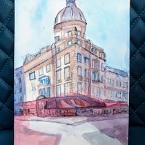My project in Architectural Sketching with Watercolor and Ink course. Watercolor Painting project by Fabio De Marzo - 05.20.2020