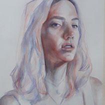 Meu projeto do curso: Retrato artístico em aquarela. Artes plásticas, e Desenho de retrato projeto de Mi B94 - 16.05.2020
