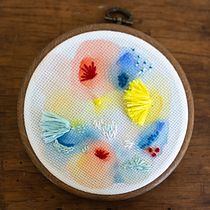 My project in Embroidery and Watercolor Basic Techniques course. Embroider project by Vera Naydenova - 08.10.2020