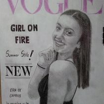 Modelo de revista. Desenho a lápis projeto de Ariel Gaston Quintana - 17.05.2020