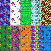 Mundo submarino a todo color. Design, Traditional illustration, Pattern Design, and Printing project by Cristina Zapata Sánchez - 05.17.2020