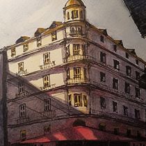 Mi Proyecto del curso: Dibujo arquitectónico con acuarela y tinta. Street Art project by Emilio Villar - 05.18.2020