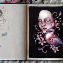 Mi Proyecto del curso: Retrato creativo en claroscuro con lápiz. Un projet de Beaux Arts de andreagomezcamino - 18.05.2020