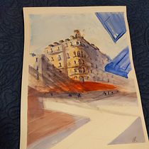 My project in Architectural Sketching with Watercolor and Ink course. Pencil Drawing, and Watercolor Painting project by andrew.d.redding - 05.19.2020